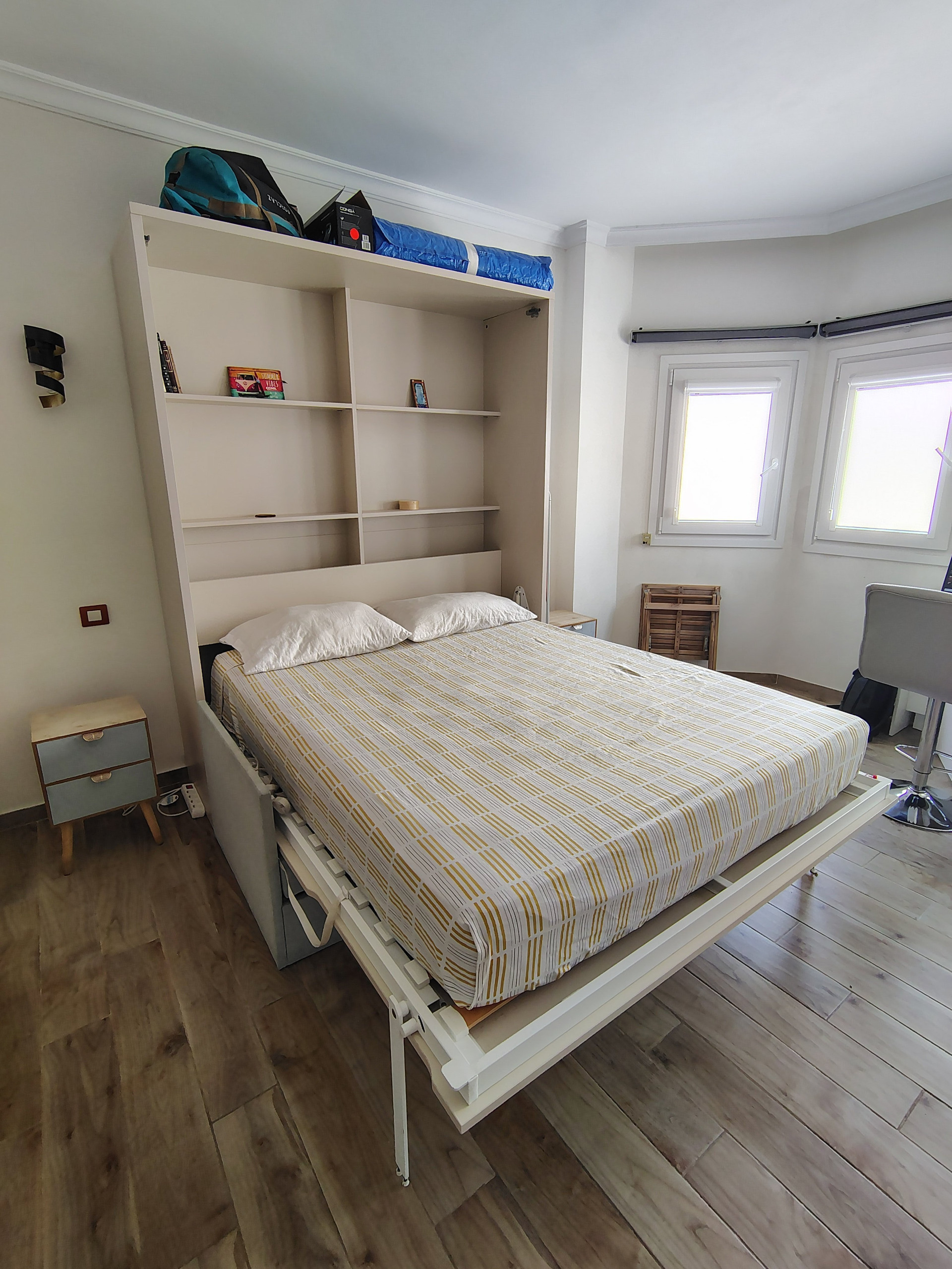 Bedroom with storage bed