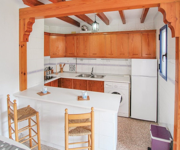 Wooden kitchen with appliances