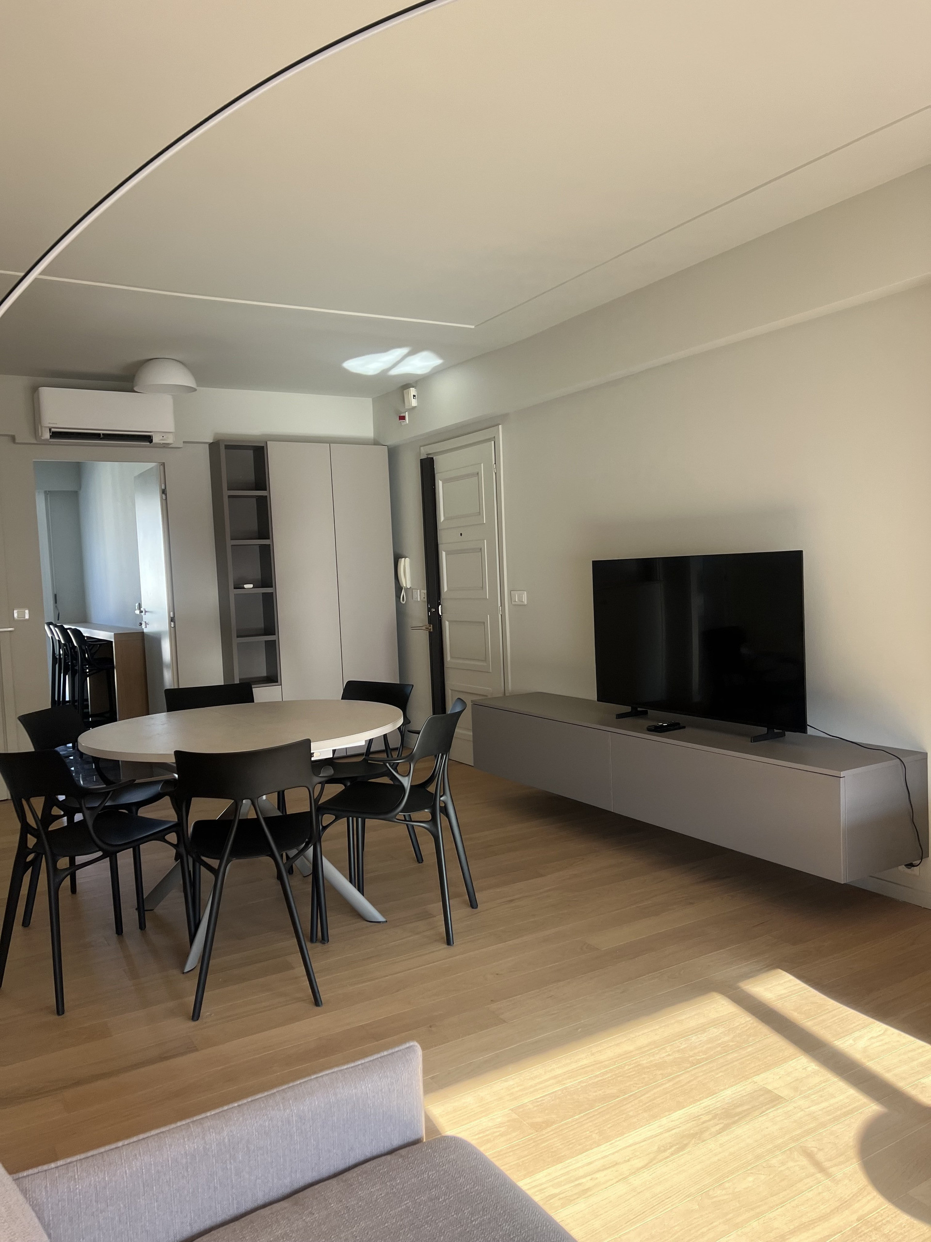 Living room TV dining area