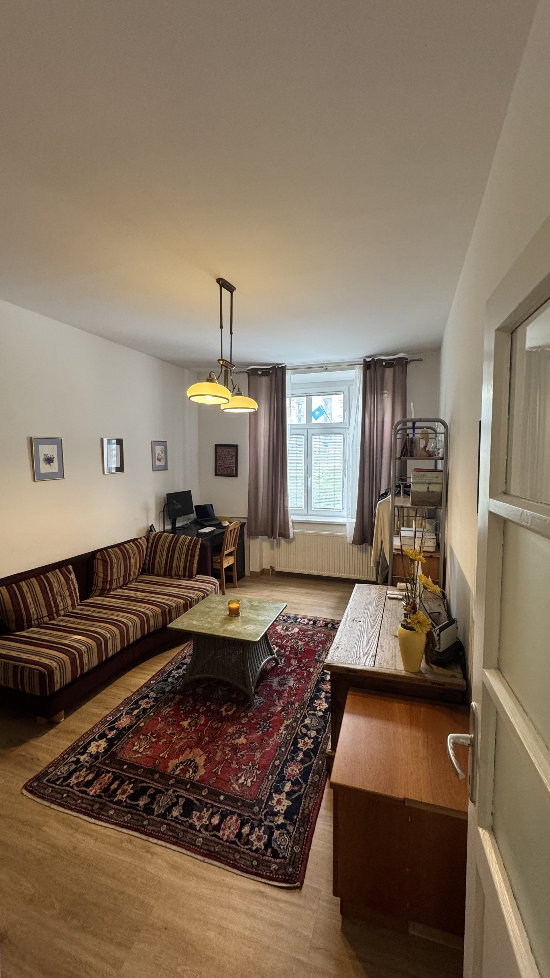 Living room with sofa and carpet