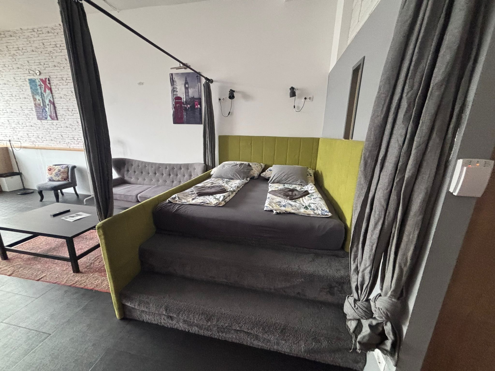 Bed in the livingroom