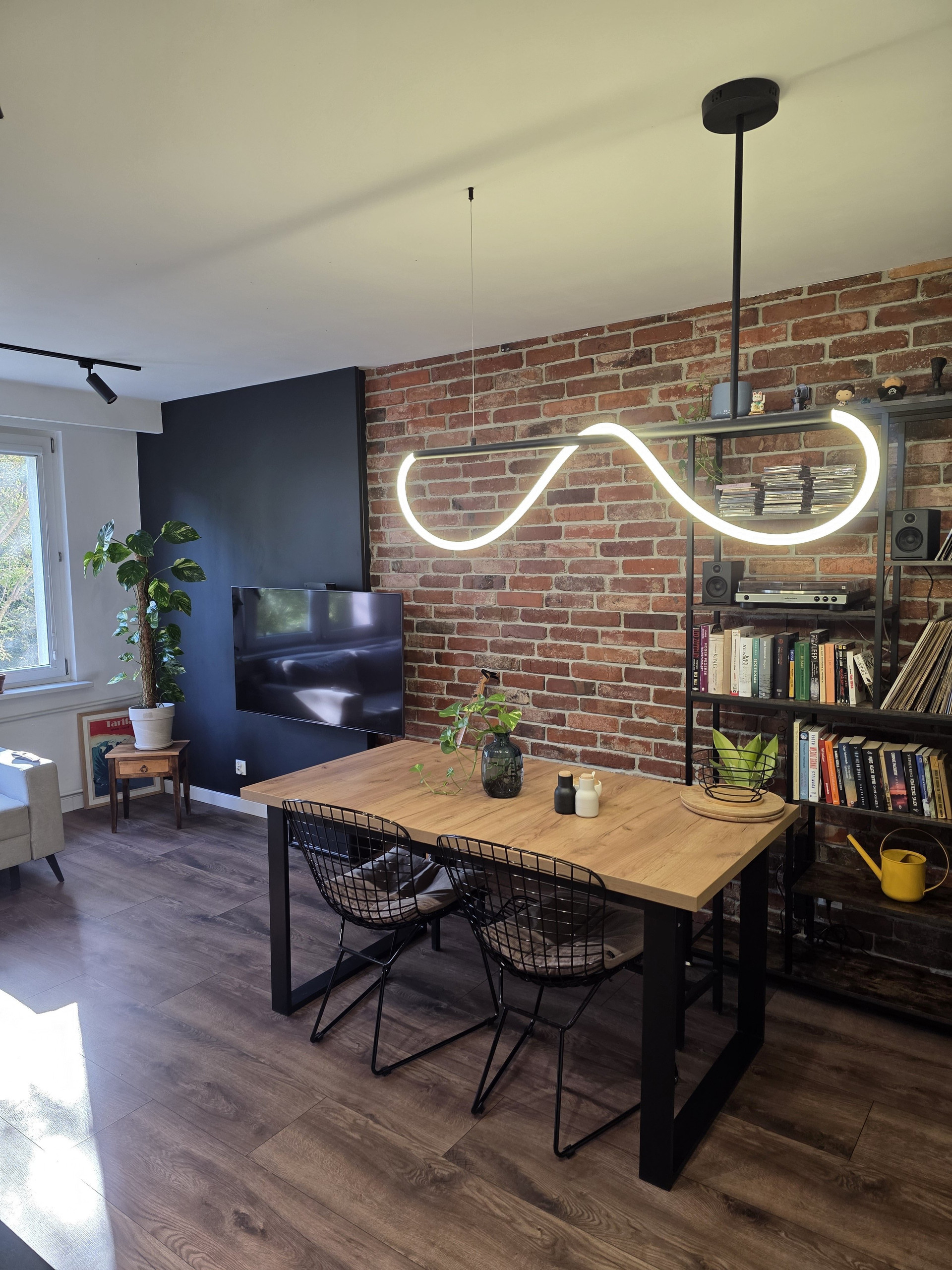 Living room with dining table view