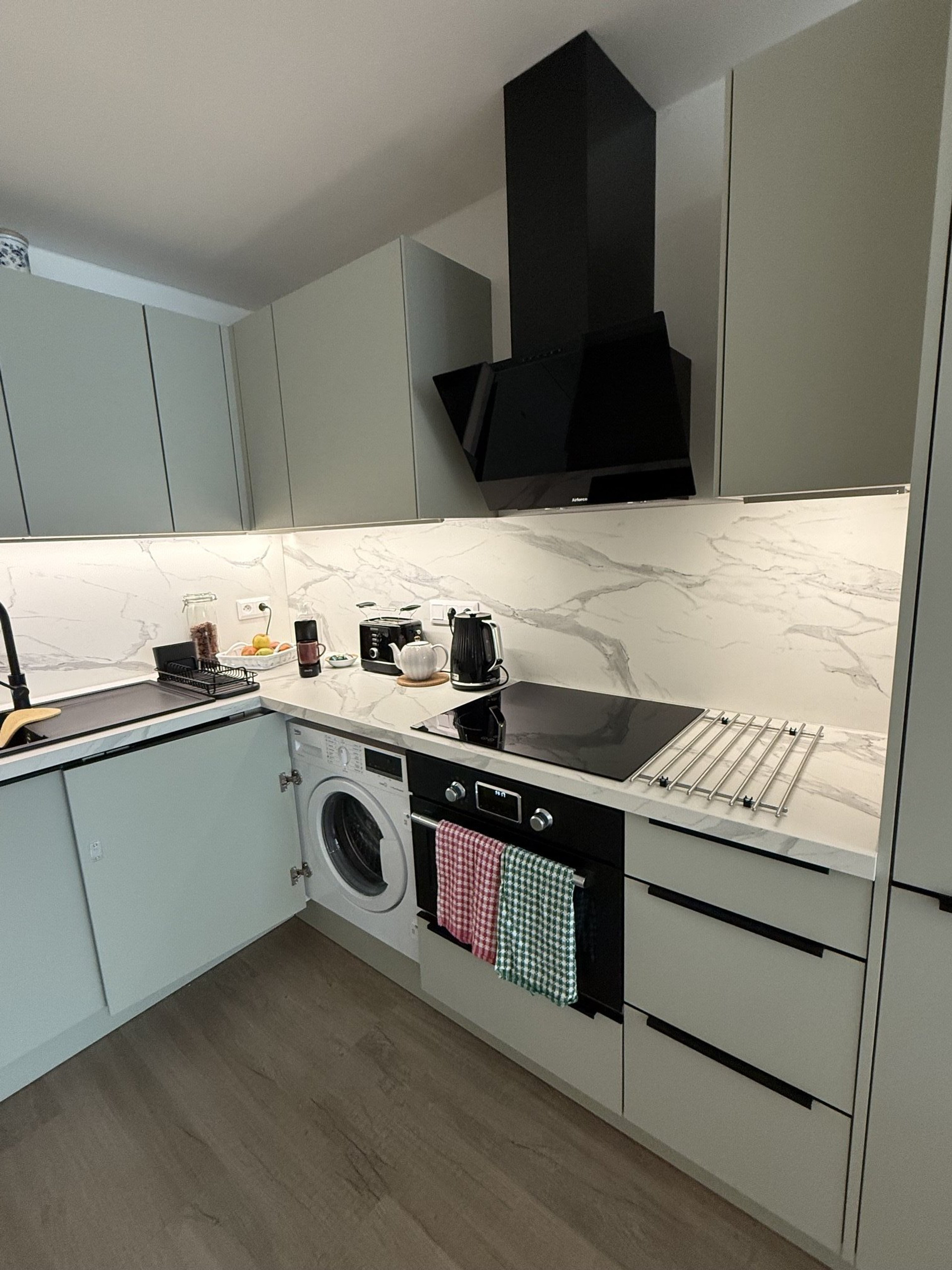 Modern kitchen with appliances and countertop