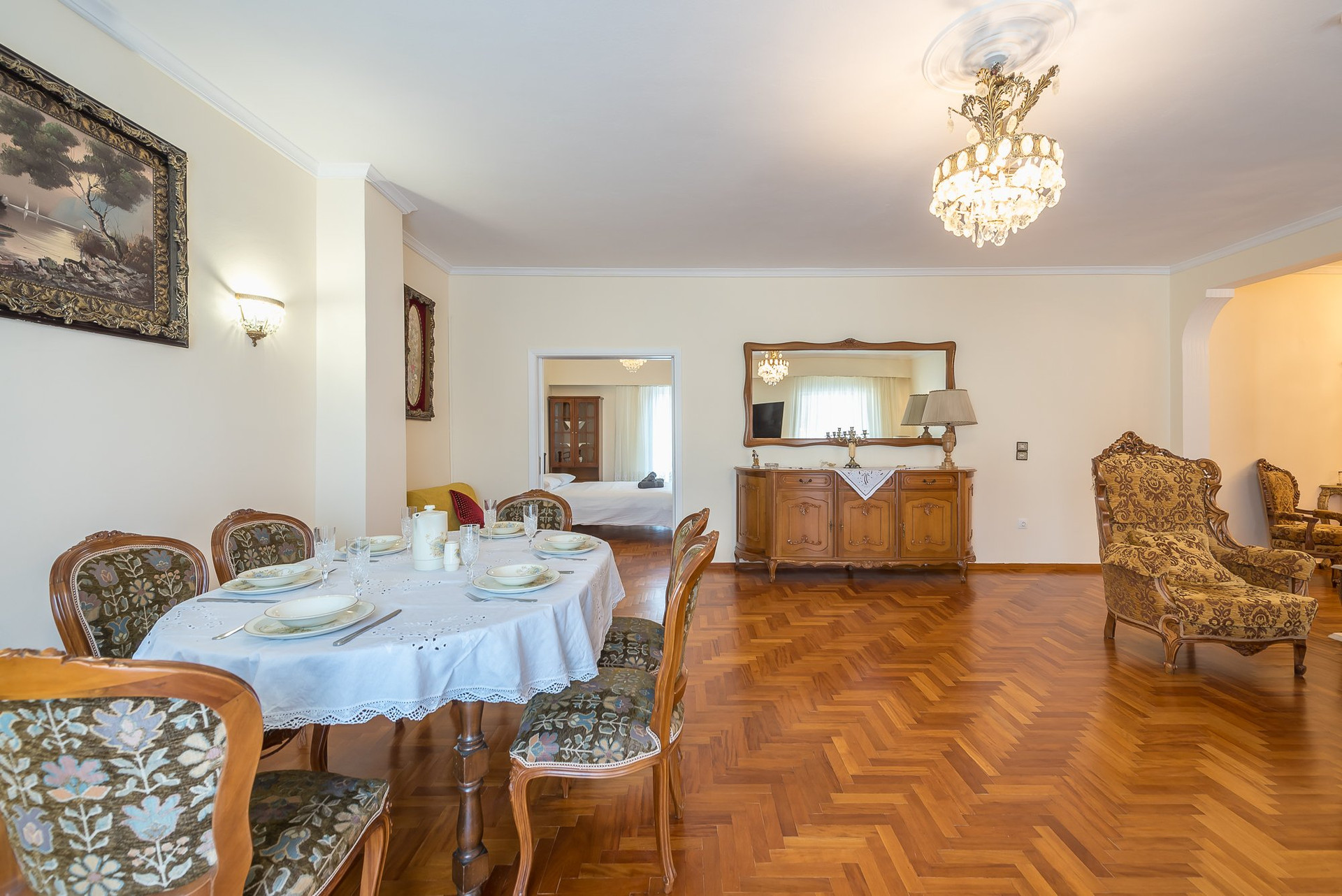 Dining table and sideboard