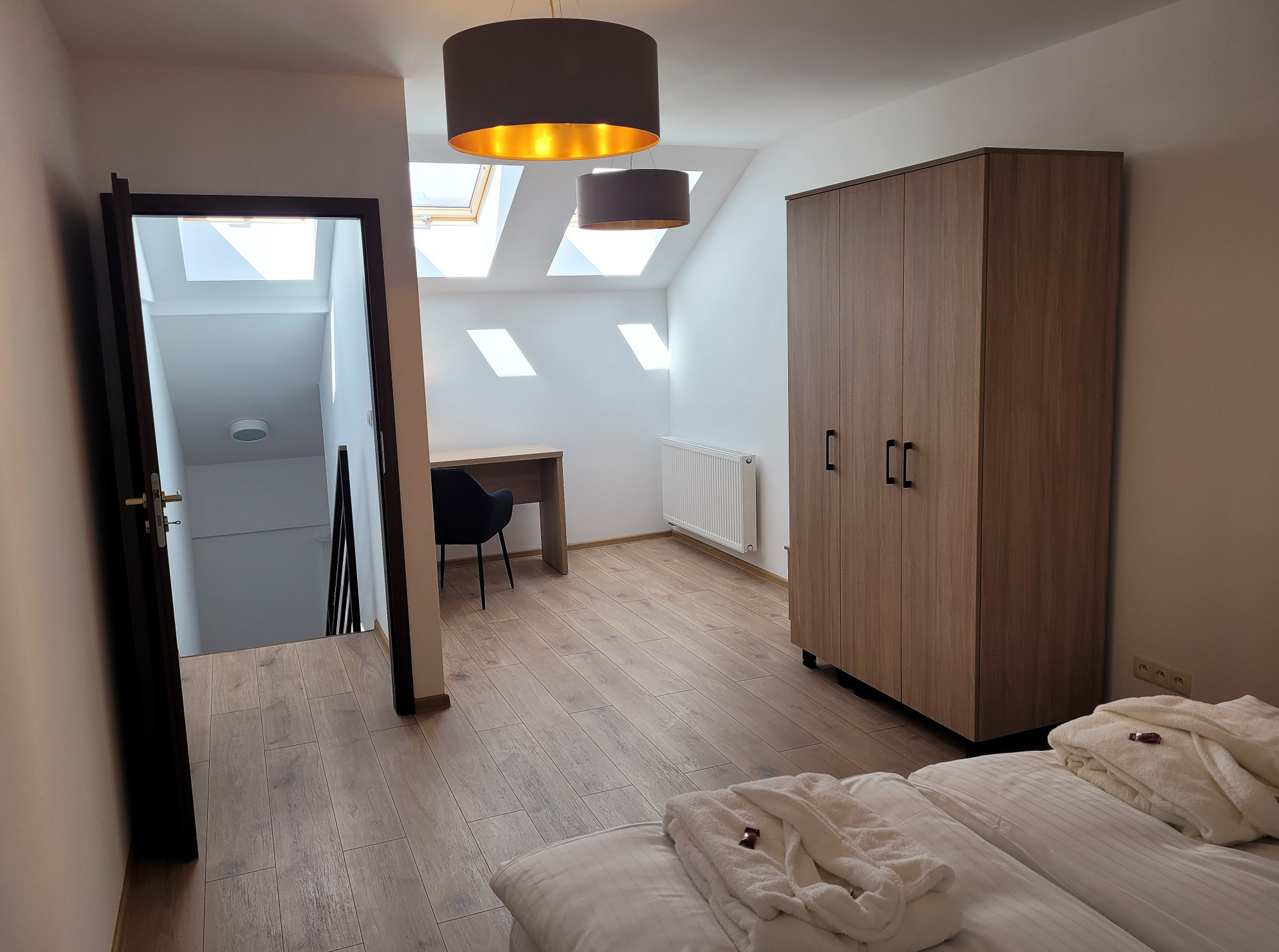 Upper bedroom with wardrobe