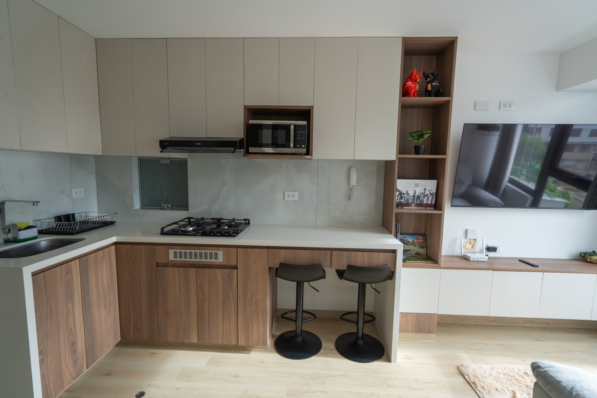 The kitchen is well-equipped so you can be free to prepare whatever you like.