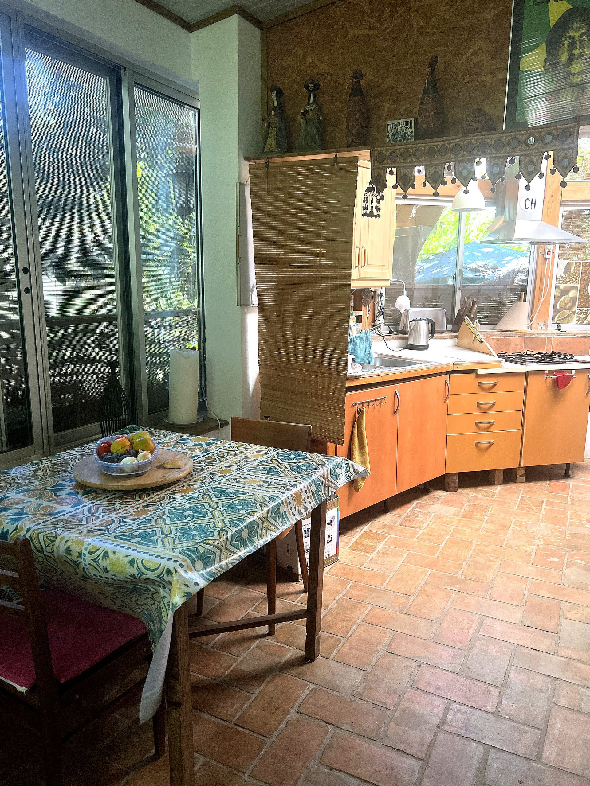Kitchen with dining table setup