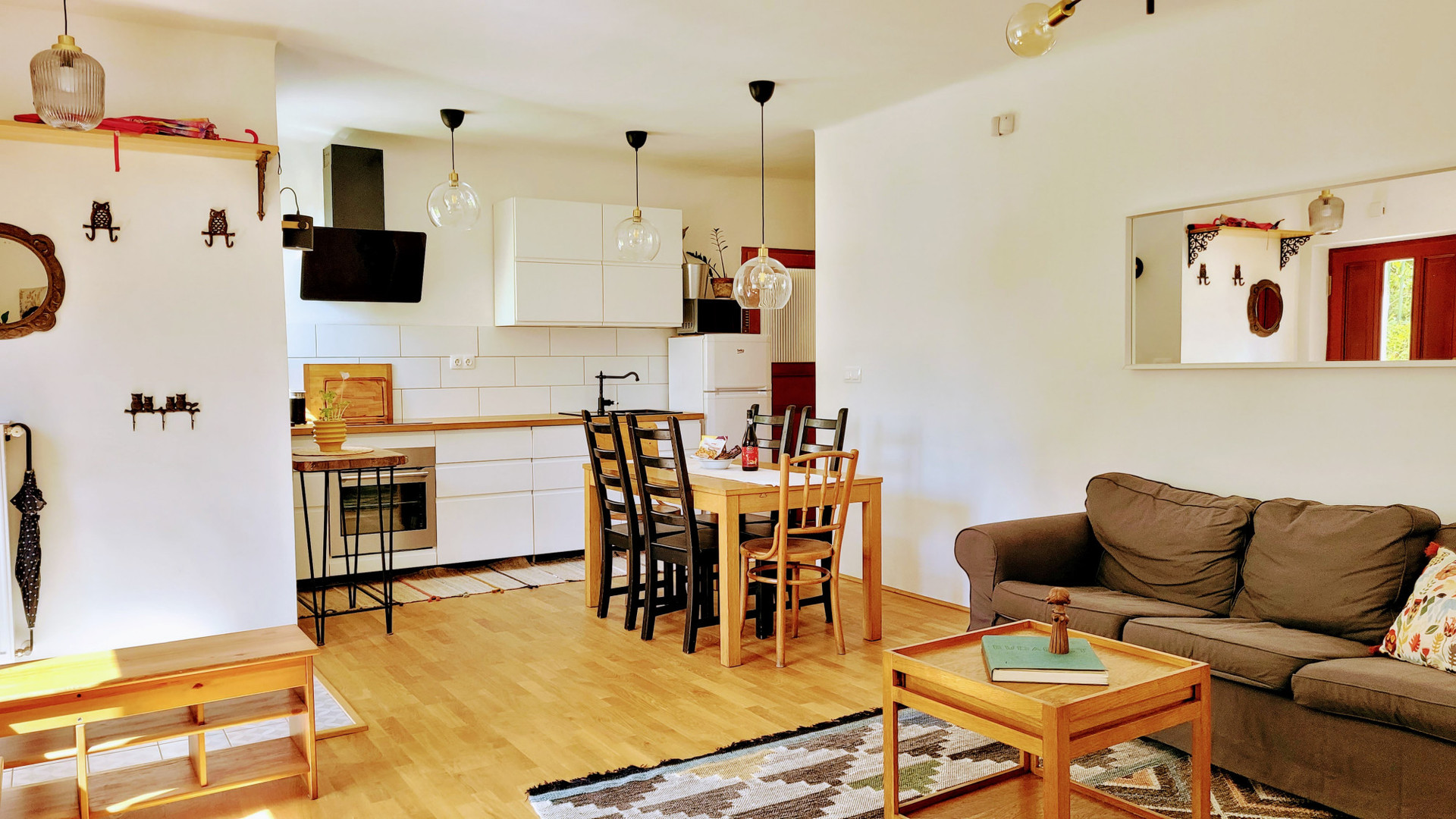Living room and kitchen