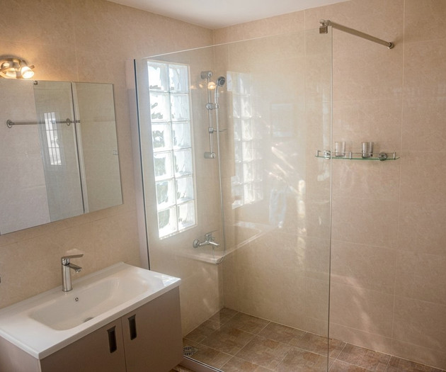 Bathroom with walk-in shower