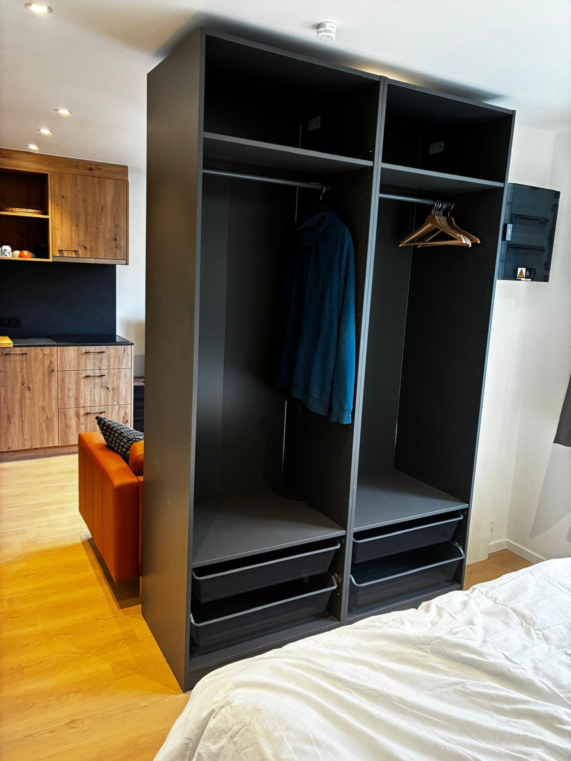 Open wardrobe
