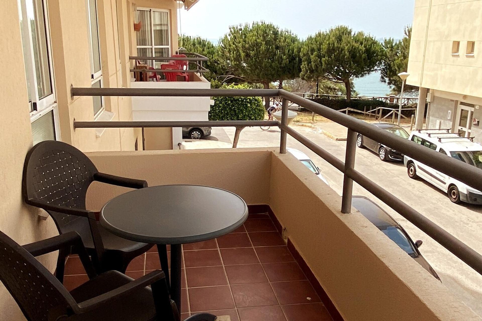Terrace with stunning view directly on the beach
