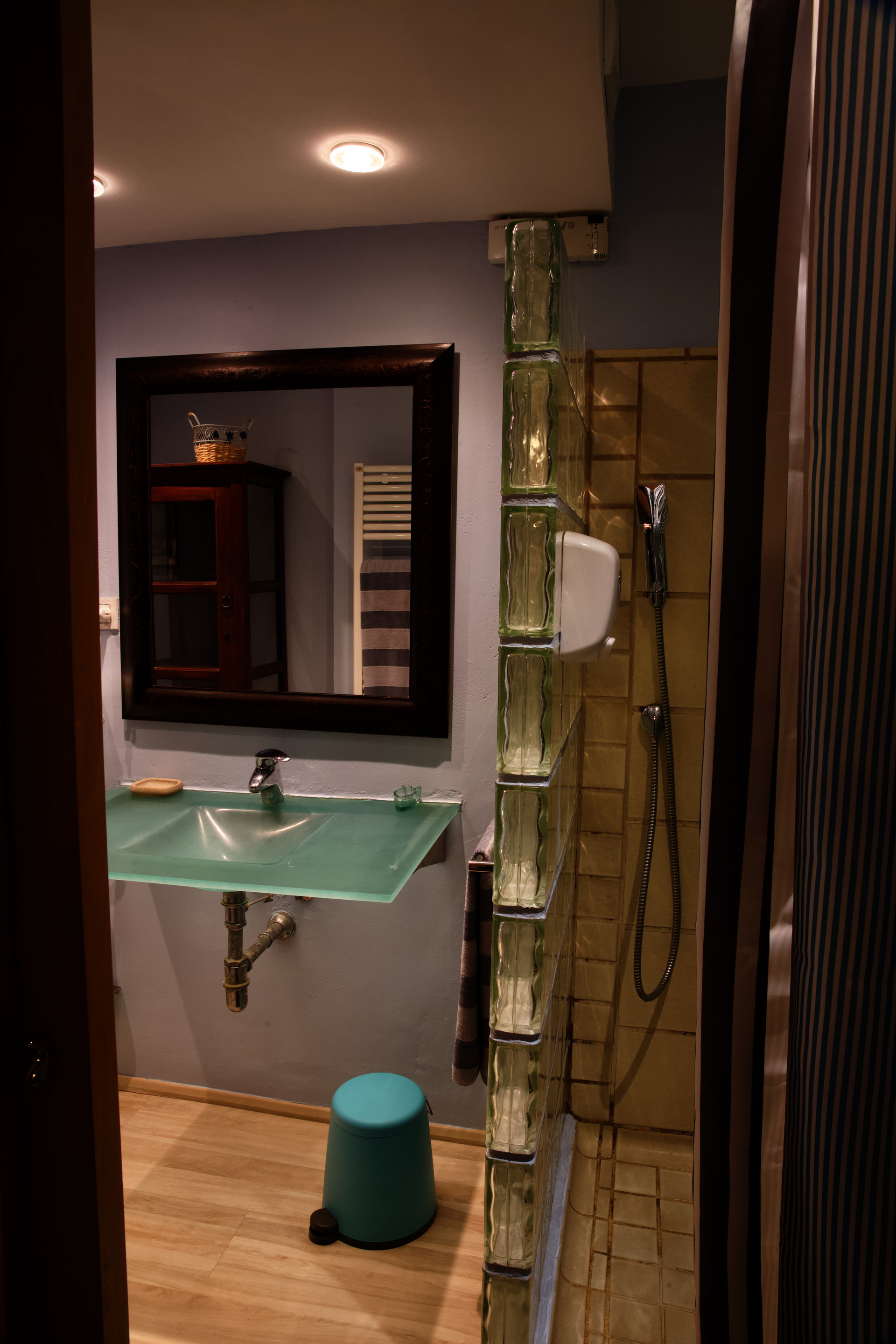 Design bathroom with shower