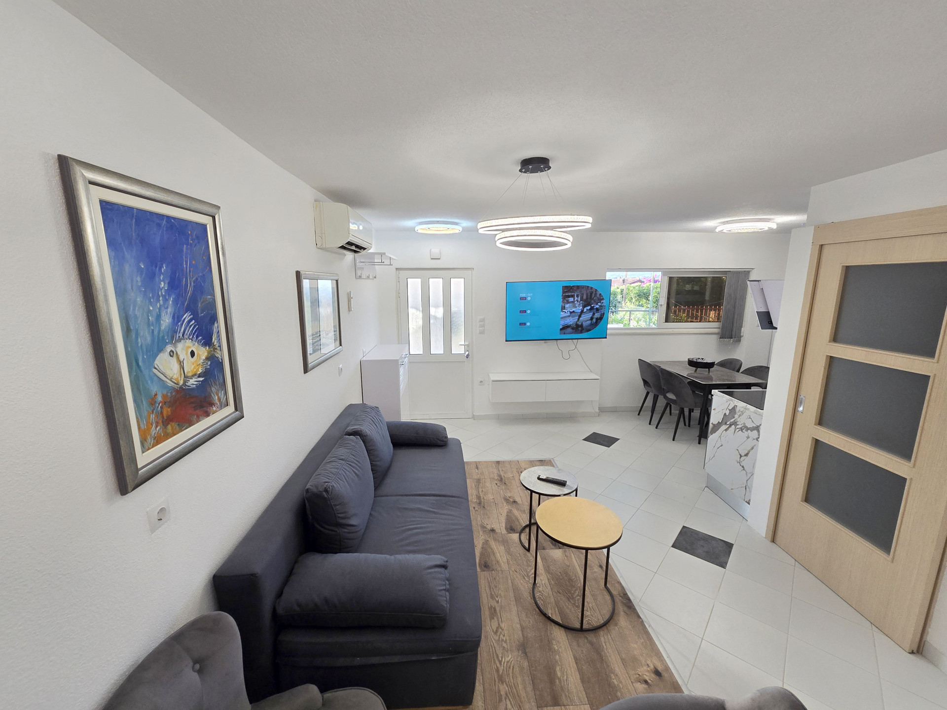 Living room with dining area