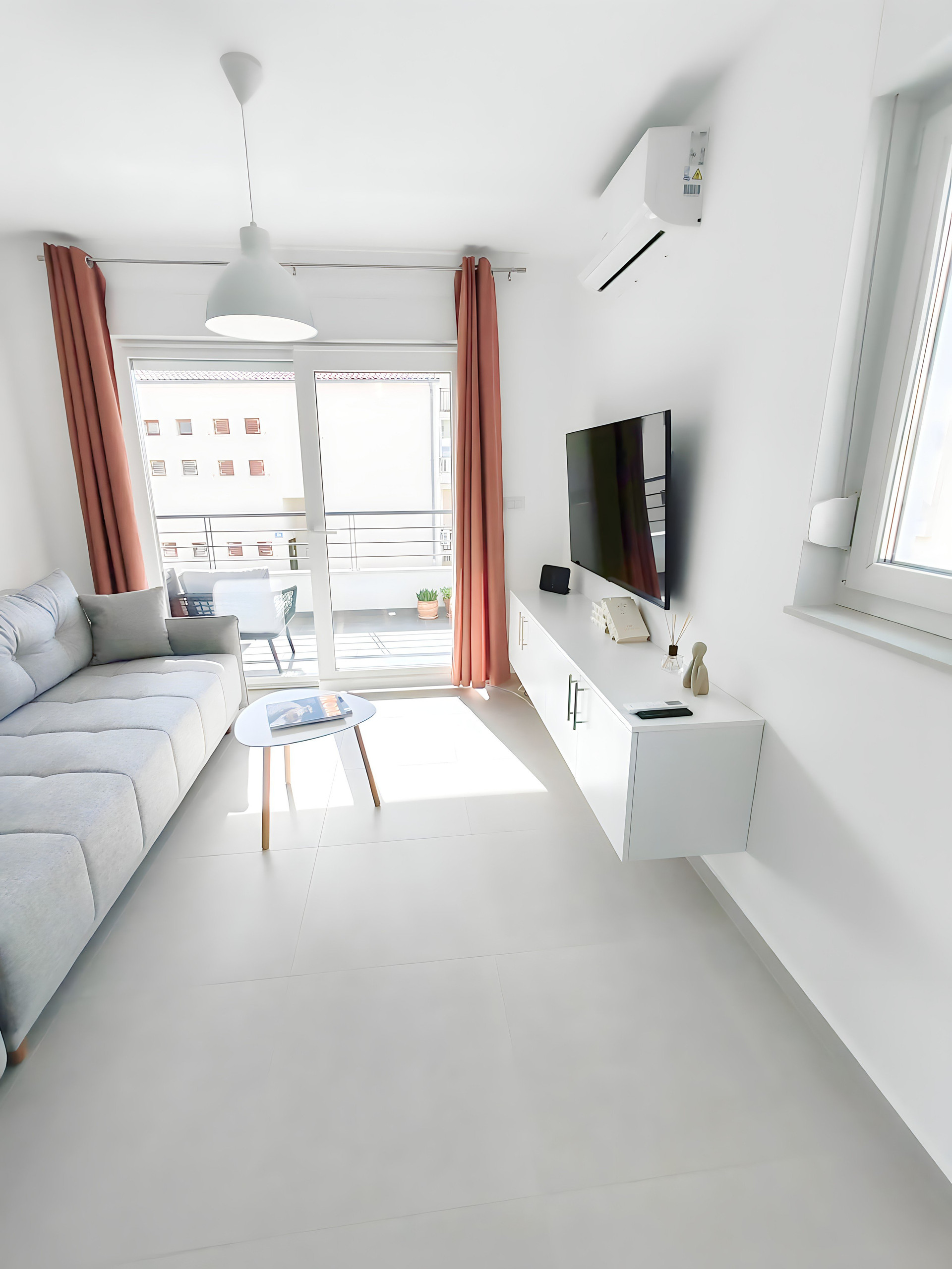 Living room with sofa and TV