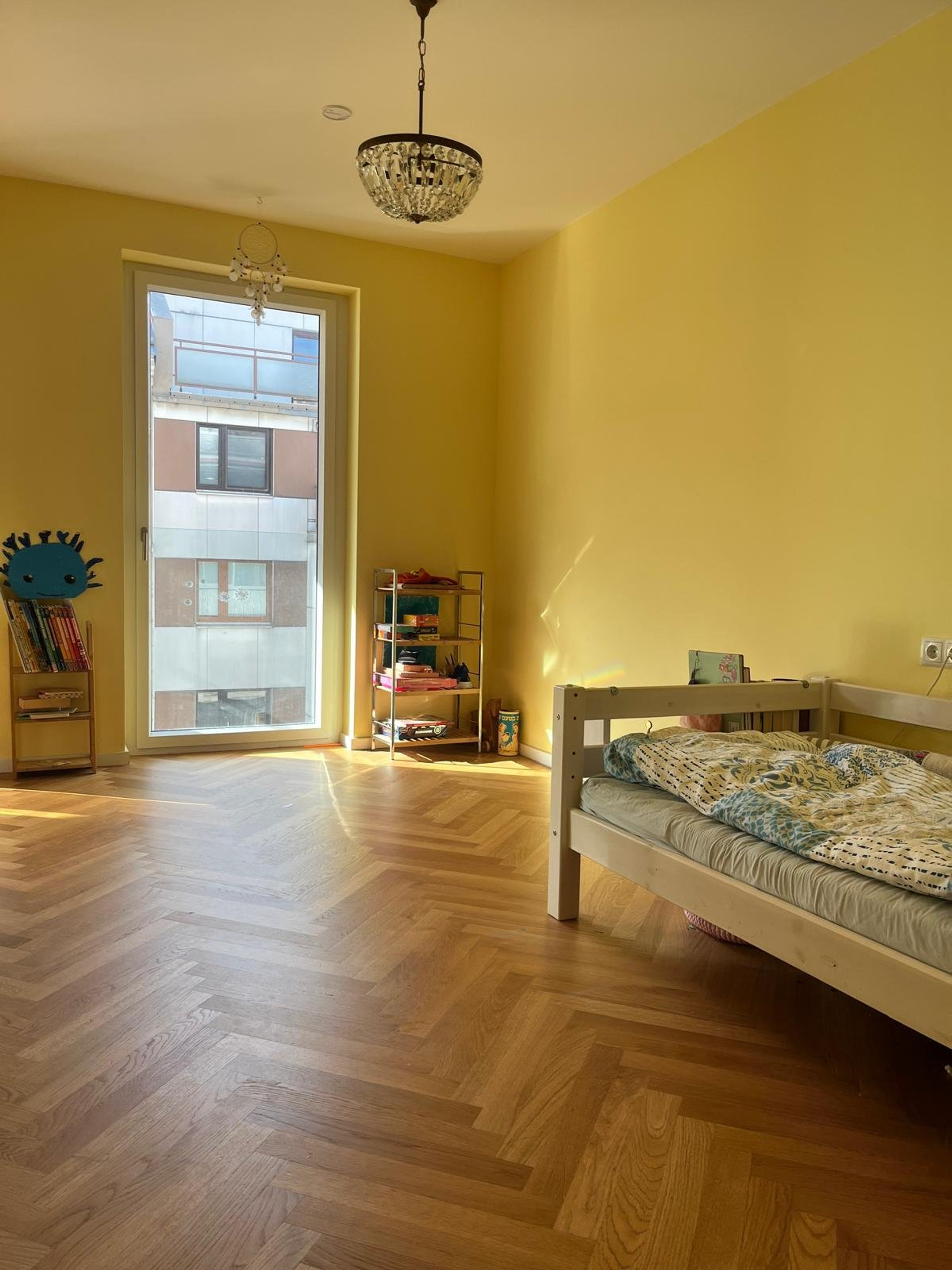 Bright yellow children's bedroom