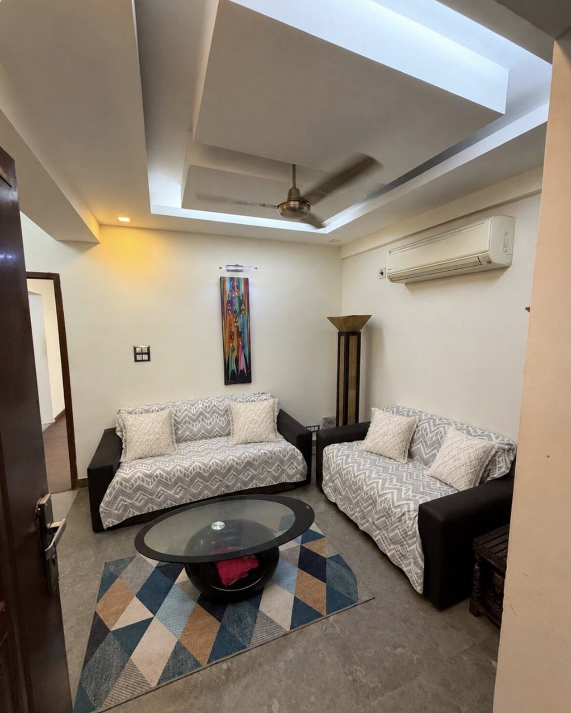 Living room with two sofas