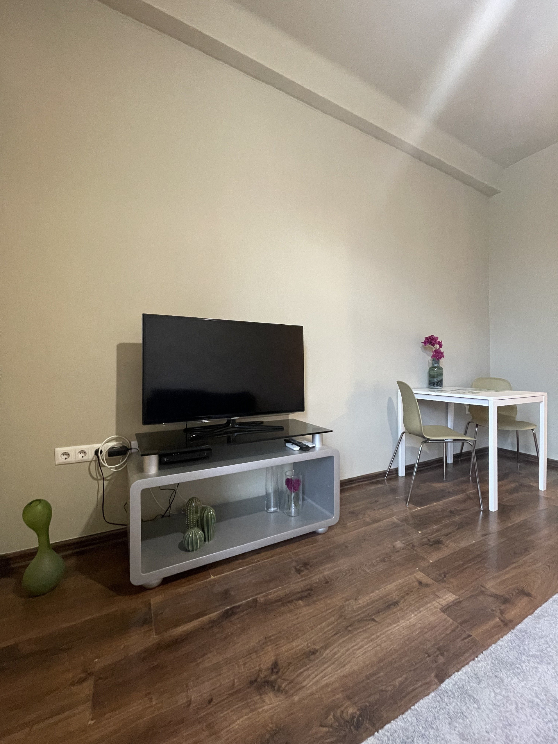 TV area and dining table