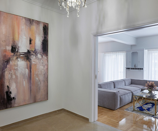 The spacious living room