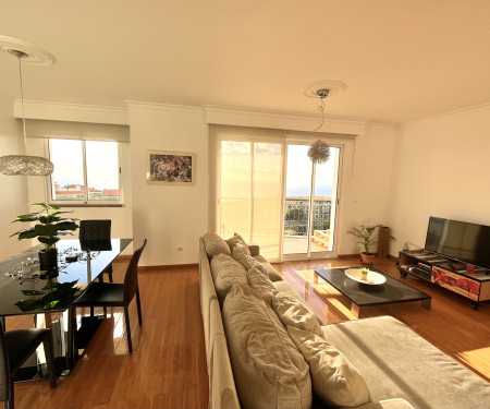 modern, large room with sea-view balcony