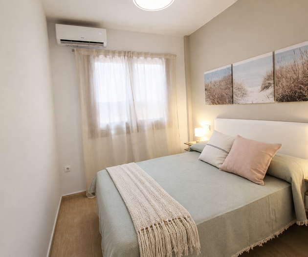Simple bedroom with view