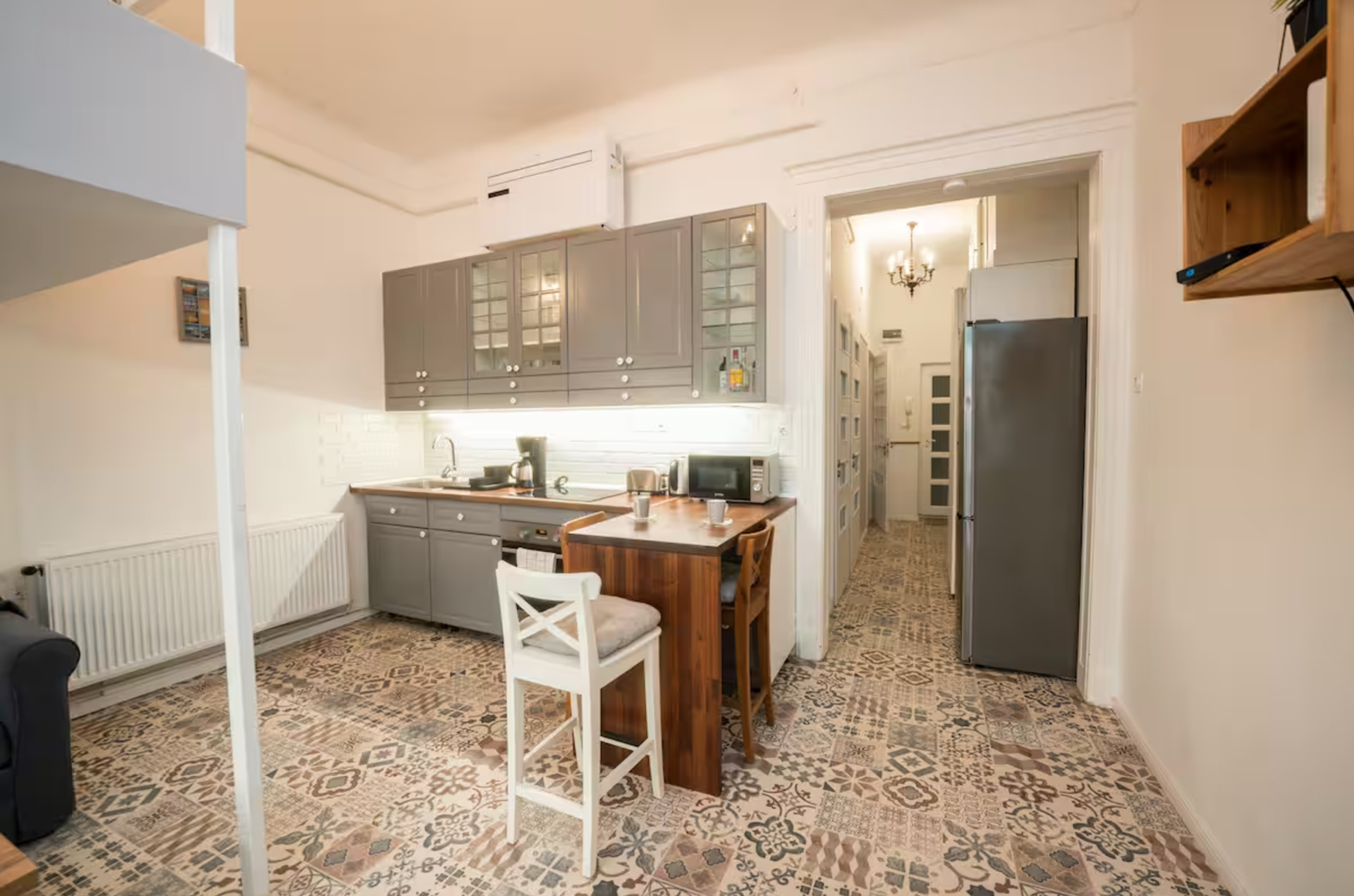 Kitchen with hallway view