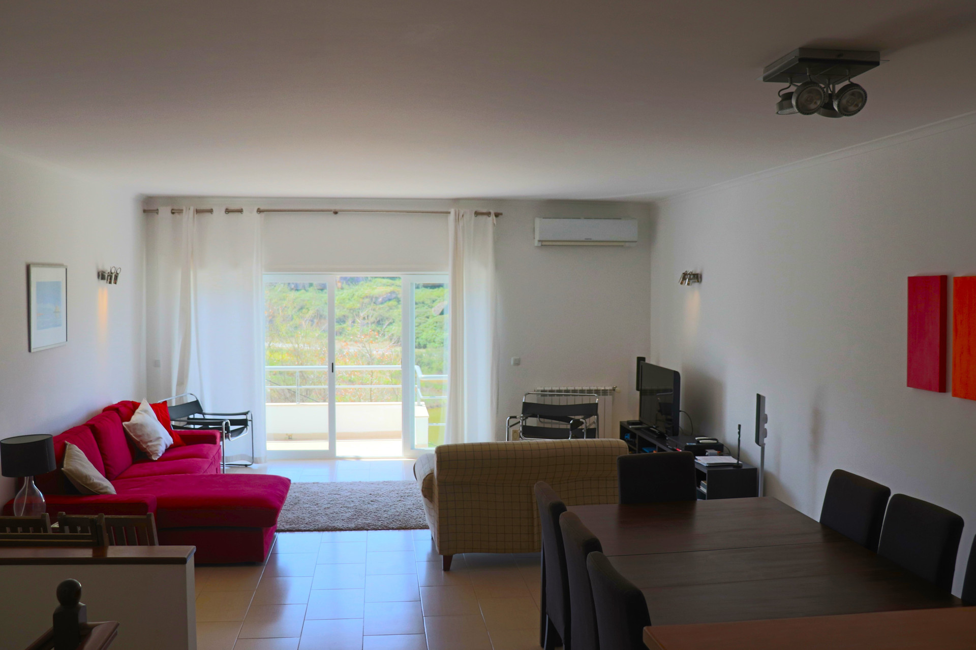 Open-plan living and dining room