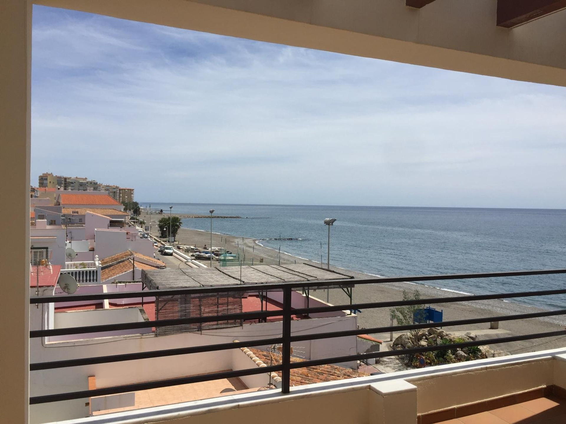Balcony view of beach