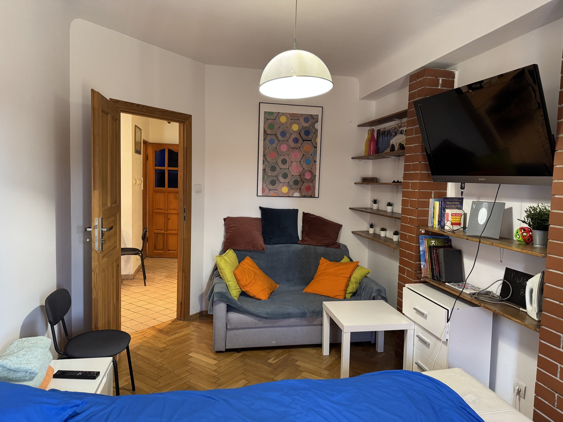 Cozy living room with sofa