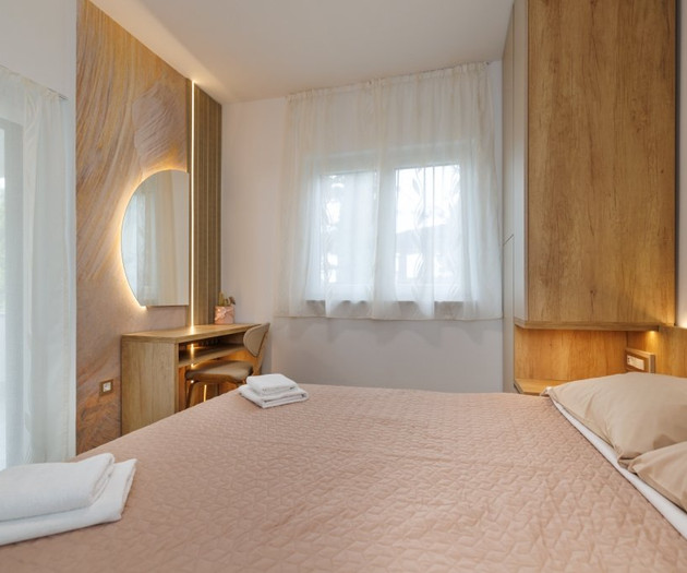 Bedroom with balcony door