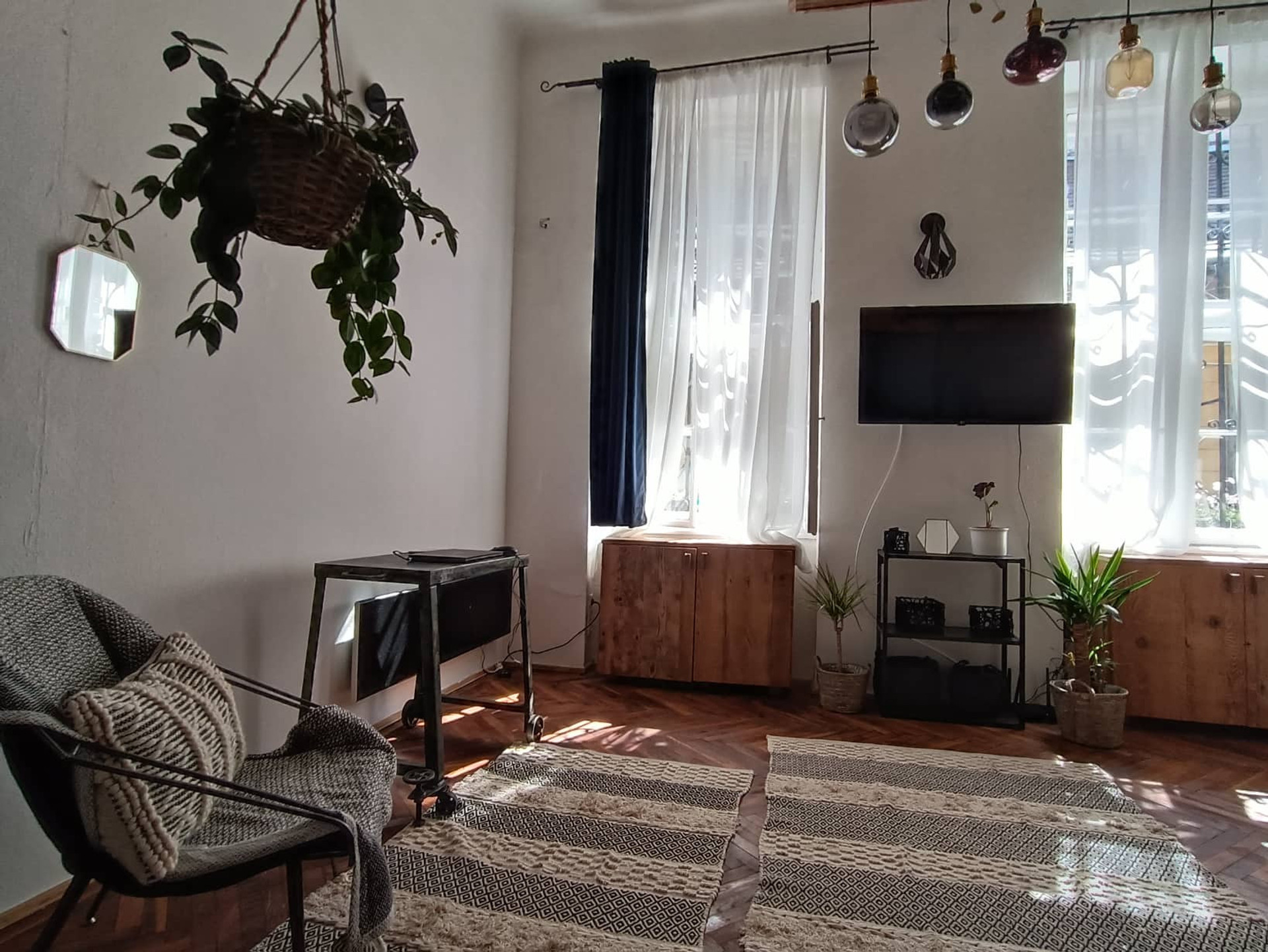 TV, dressers and the desk