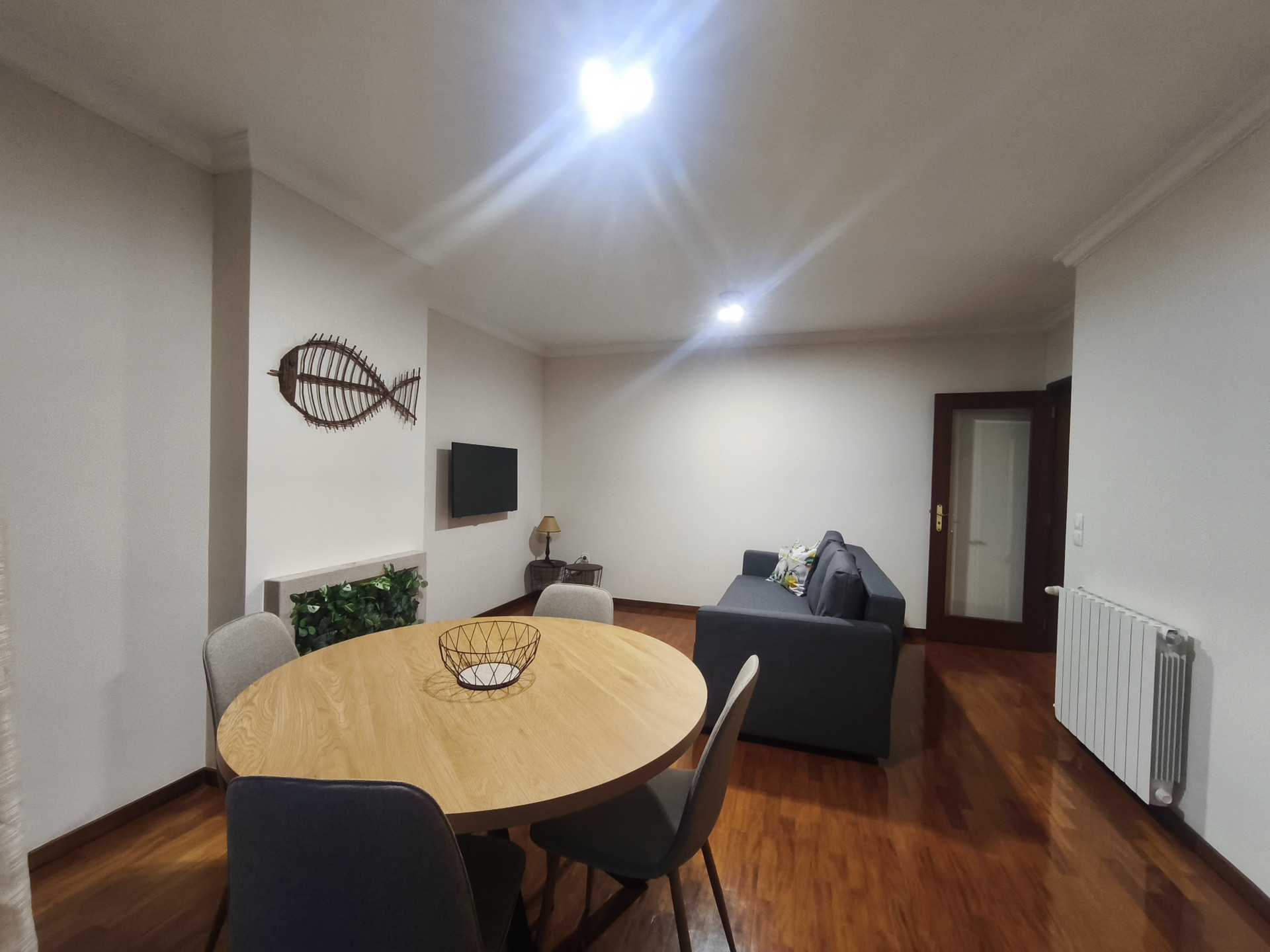 Open living and dining area