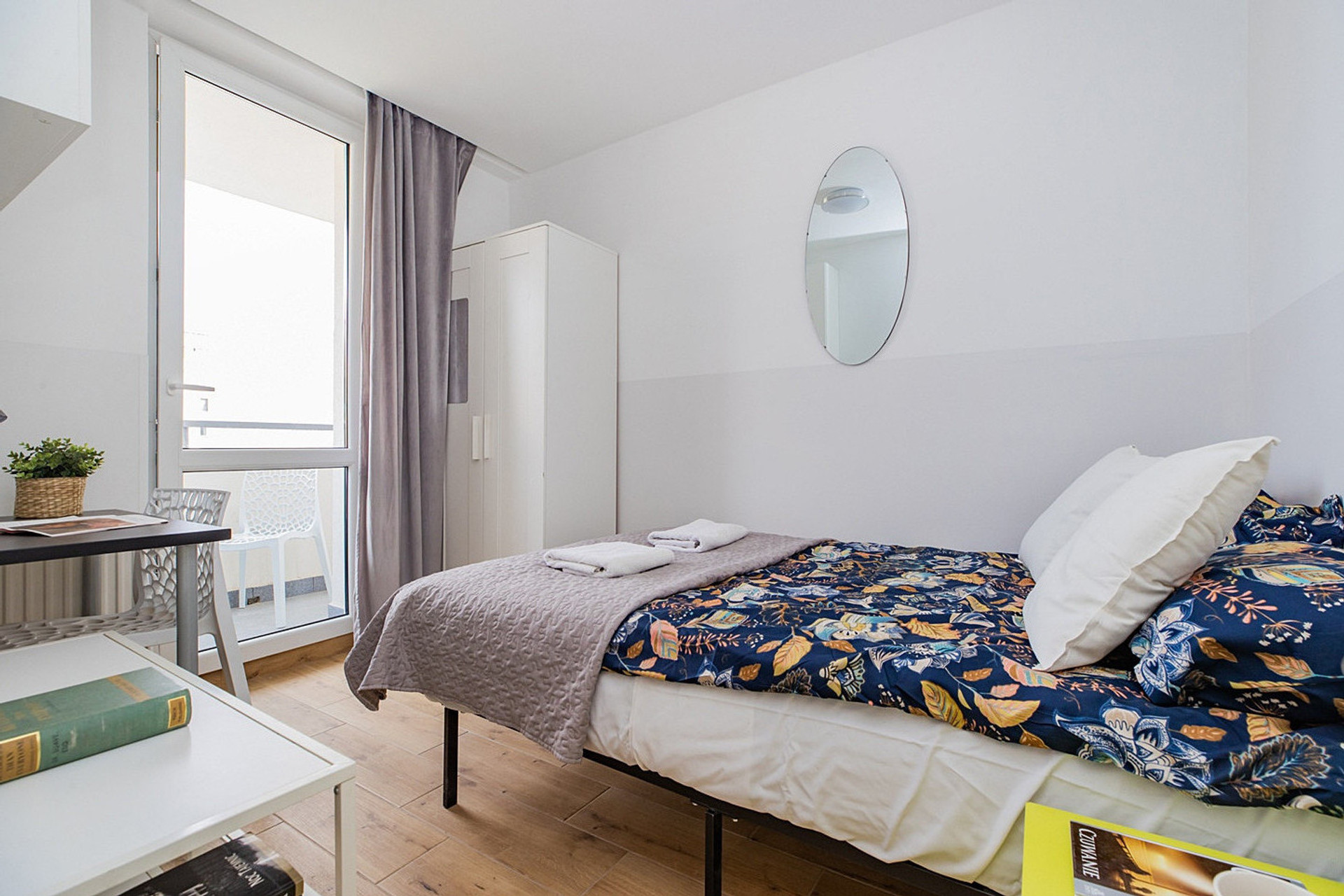 Bedroom with balcony