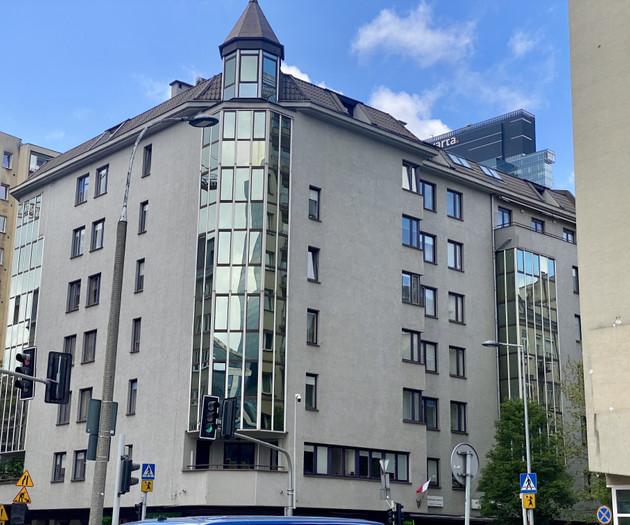 big, air- conditioned room, center of Warsaw
