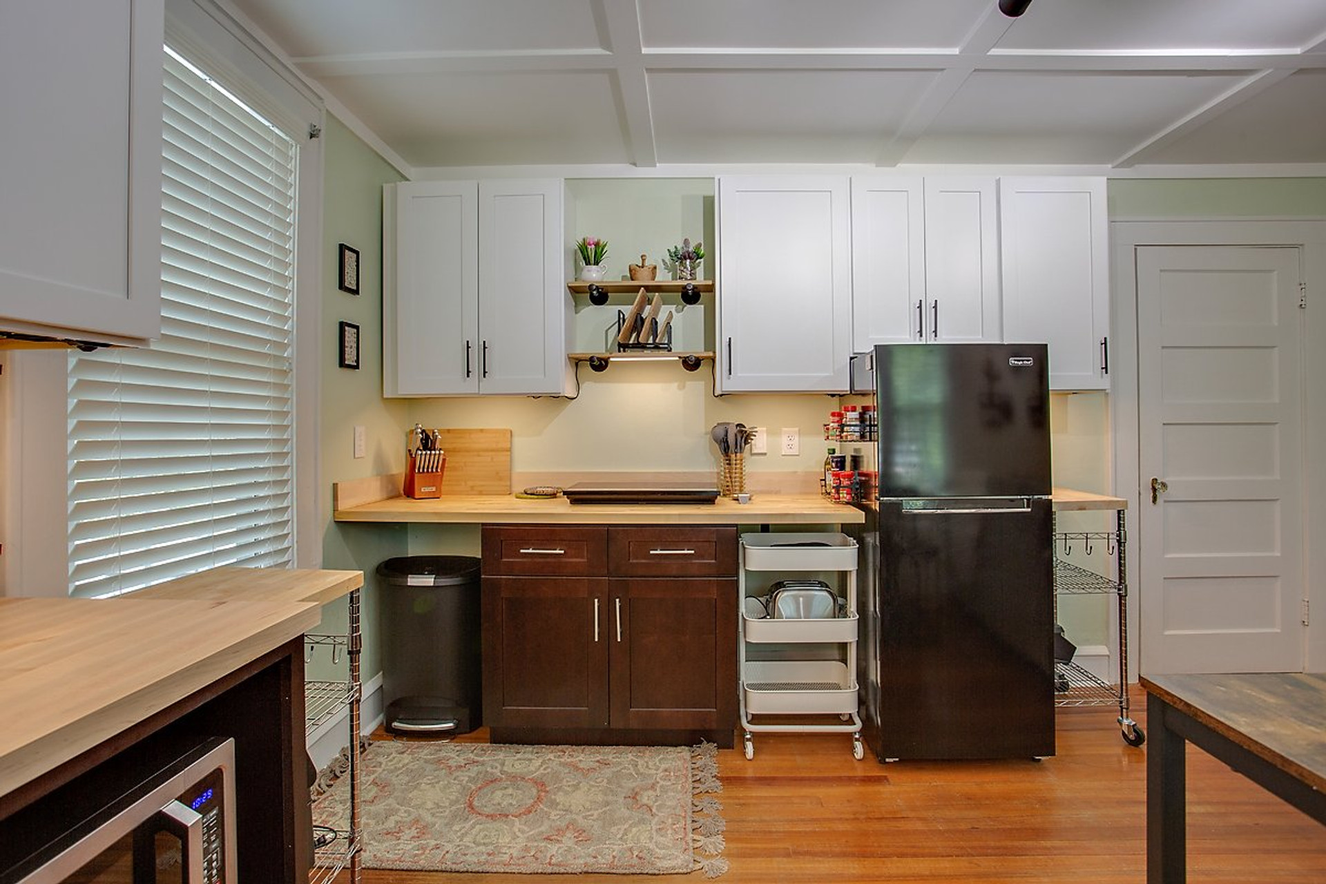 Kitchen with two burner cooktop