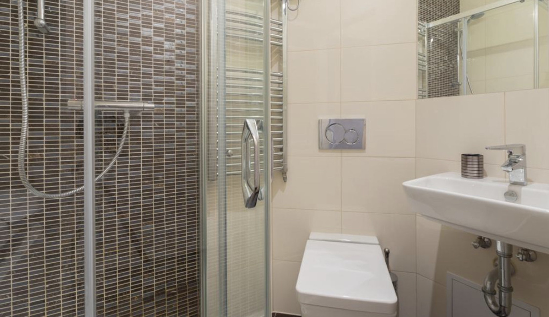 Bathroom with shower and toilet