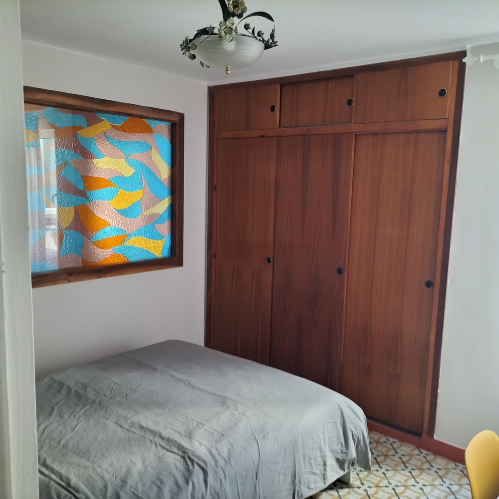 Luceros Room-Stained glass, large closet