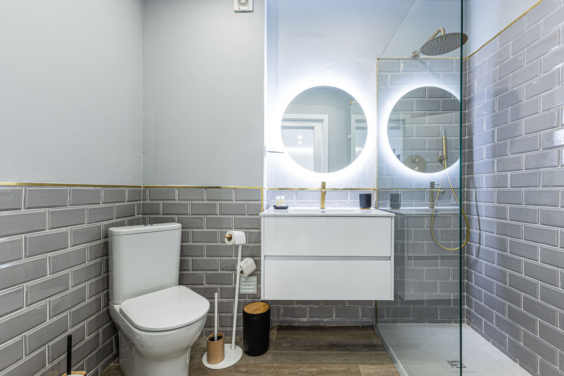 Modern bathroom with shower