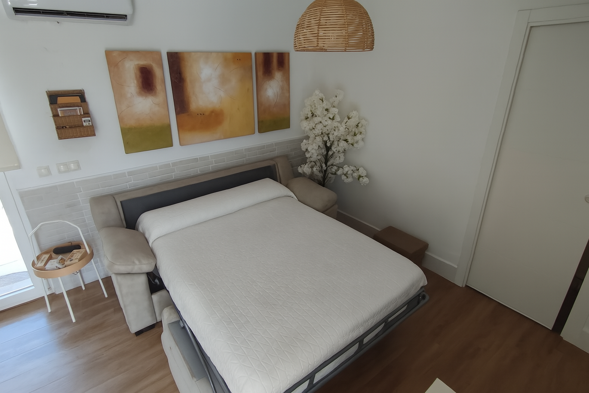 Sofa bed in living area