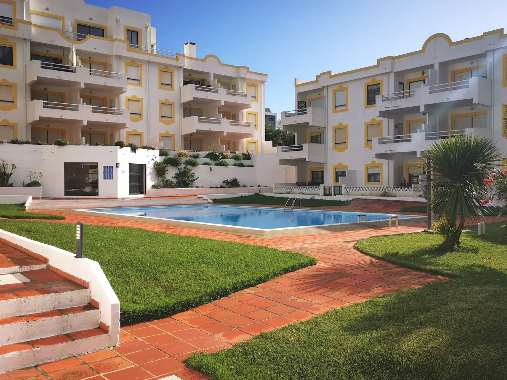 Courtyard pool and garden view