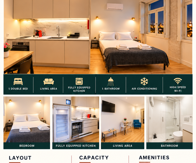 Studio info graphic with layout overview