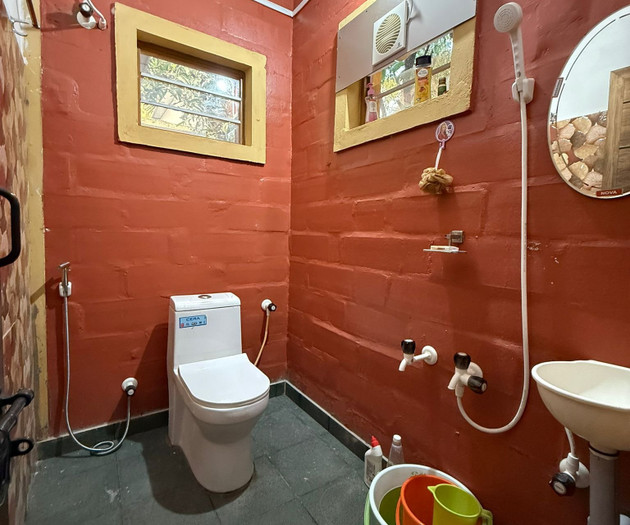Second bathroom with toilet and sink