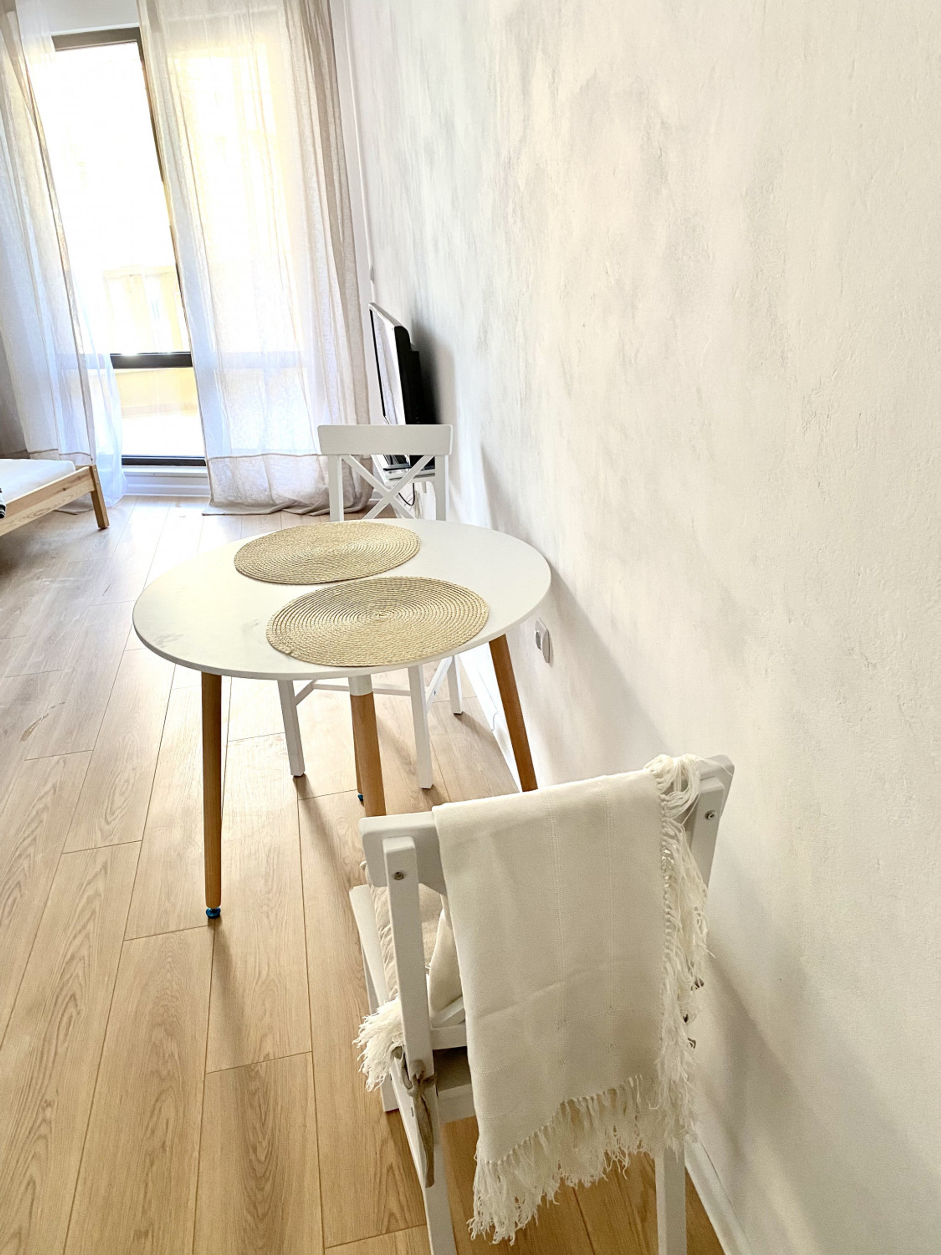 Dining table with two chairs