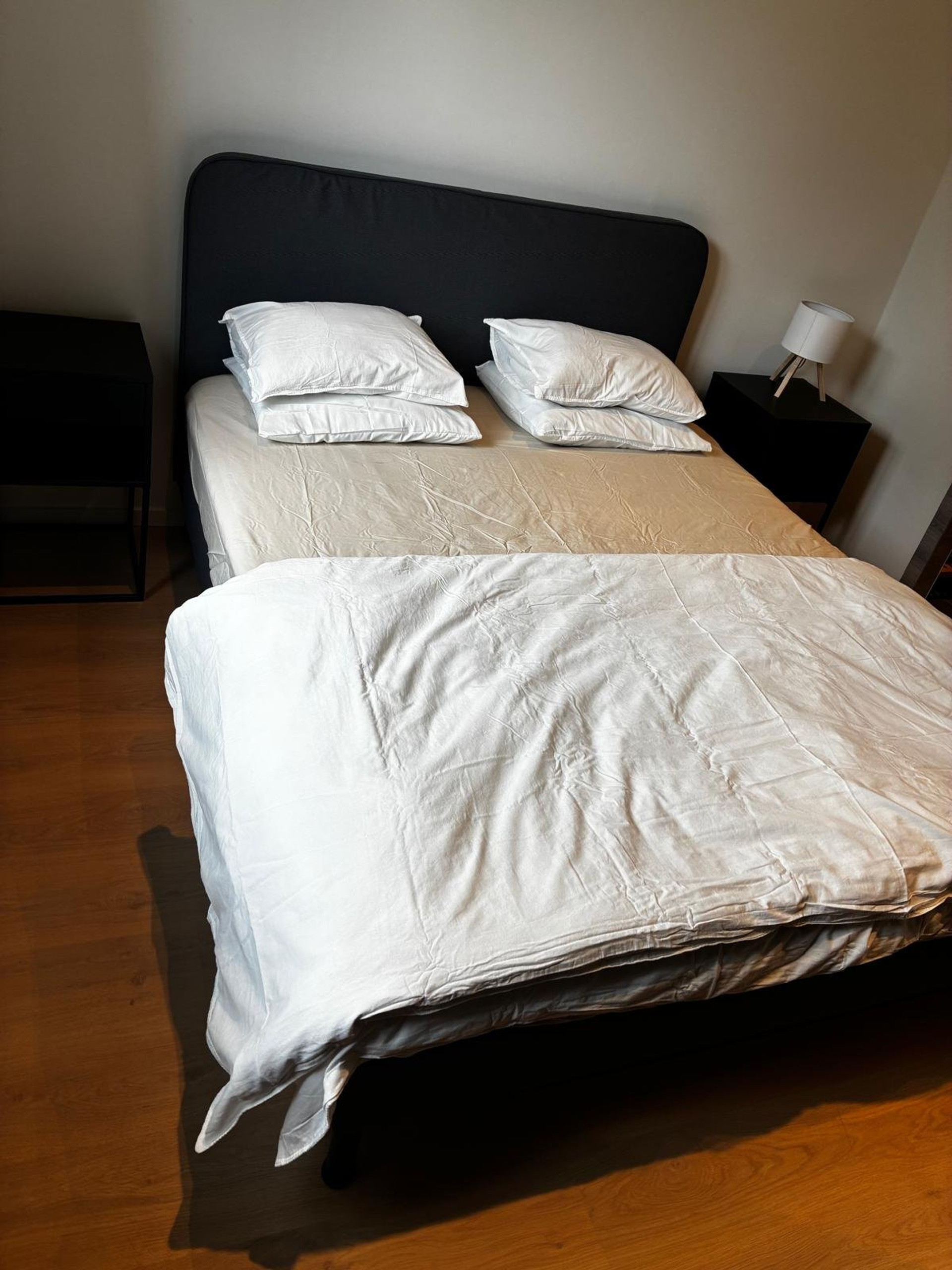 Double bed close-up