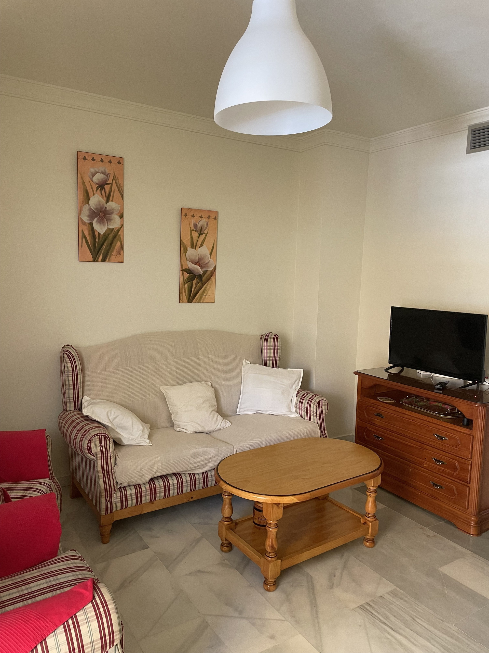 Living room with sofa and TV