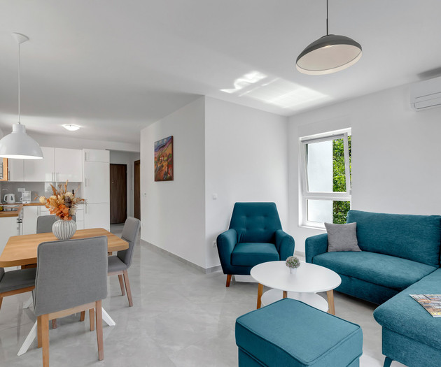 Living room and kitchen view