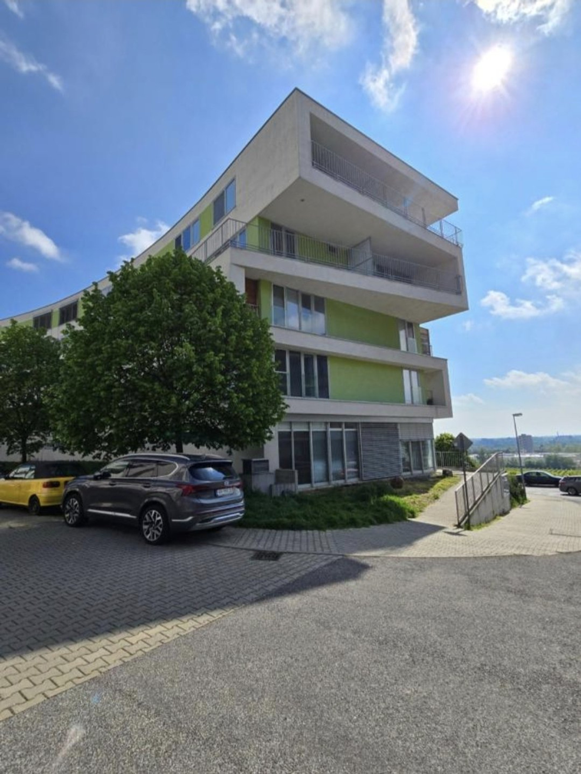 Modern apartment building exterior