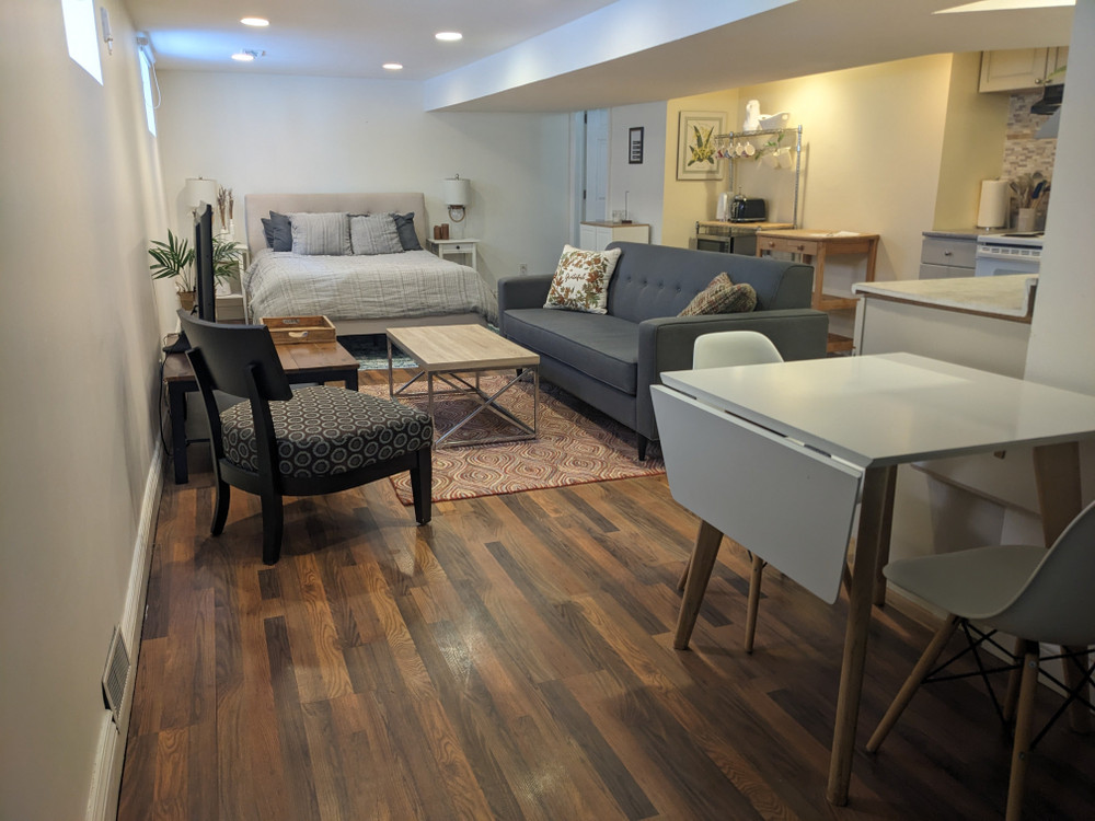 Spacious all-in-one with workspace and gym preview