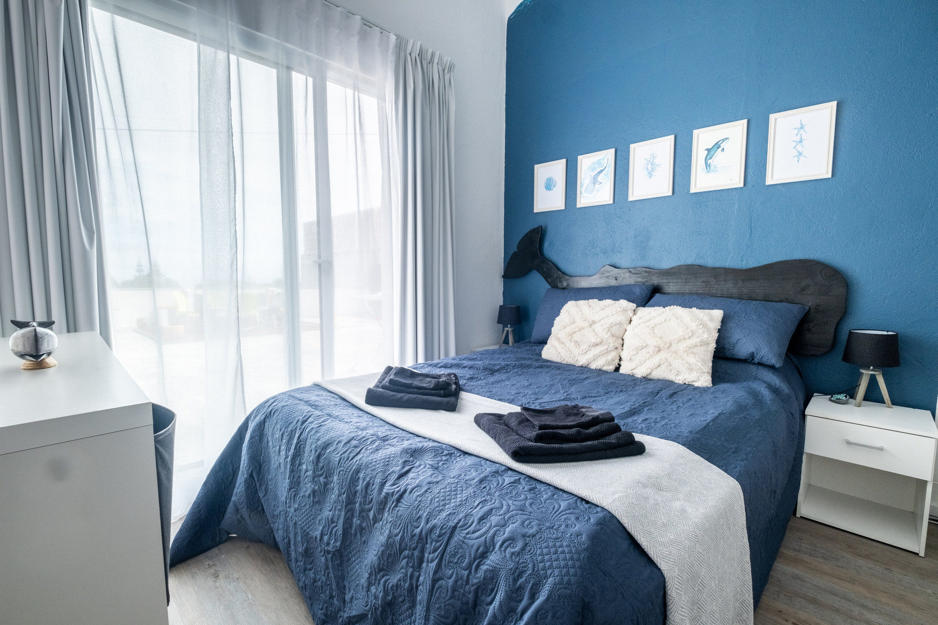 Bedroom with large window