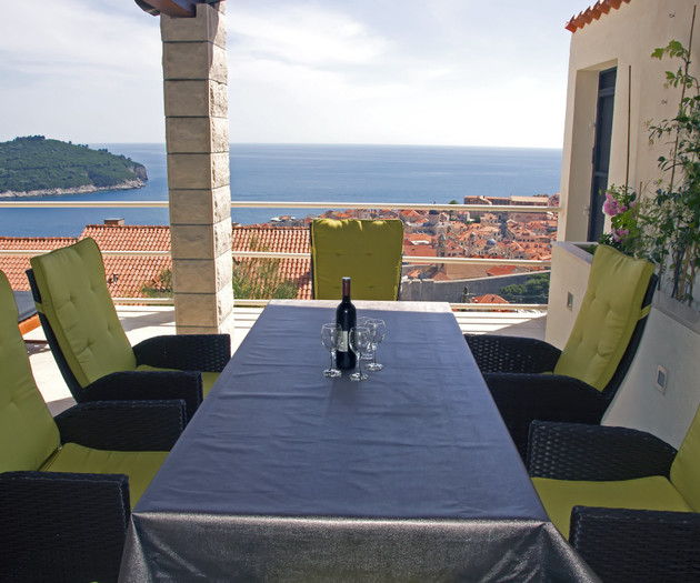Old town and sea view