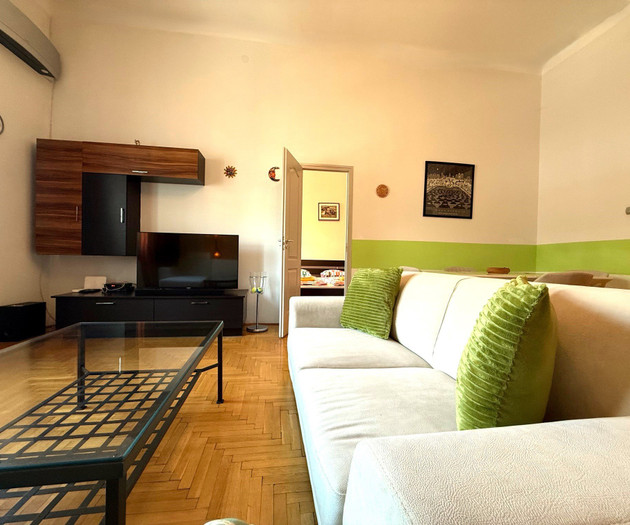 Living room TV and sofa